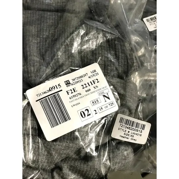 Lively NWT Heather Grey Rib Joggers Pants Size X-Small sweatpants casual lazy xs - Picture 4 of 6